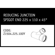 Marley Reducing Junction Spigot End 225 x 110 x 45° - Z1504.225.100Y